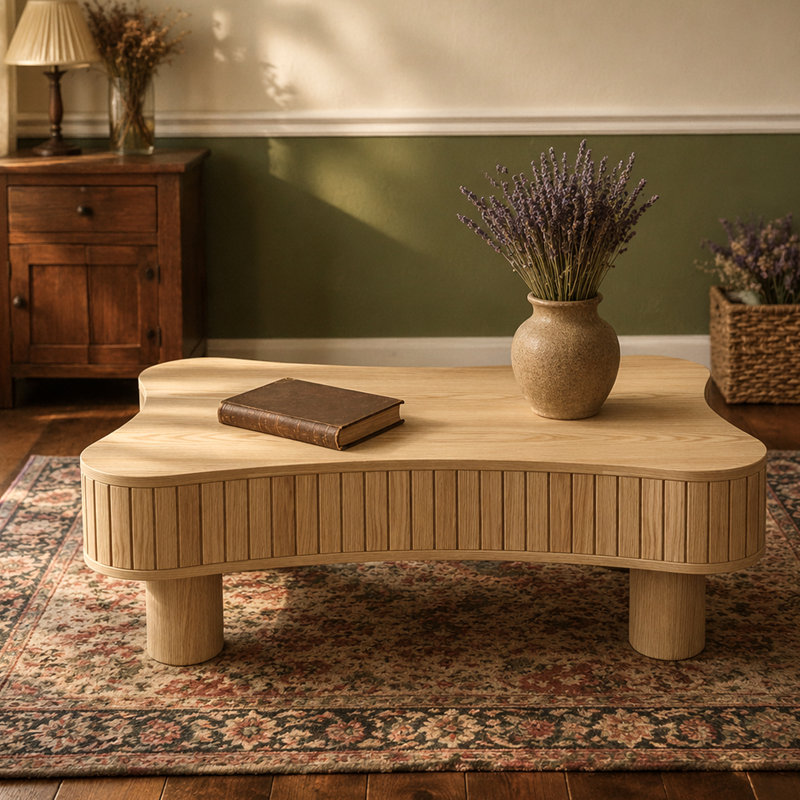 Table basse polyvalente à plateau relevable pour le salon avec rangement caché, mécanisme de levage silencieux, coins de sécurité et assemblage rapide