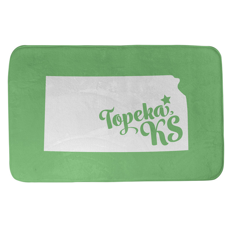 Tapis pour salle de bain kansas topeka, l 21 po x L 34 po, Vert