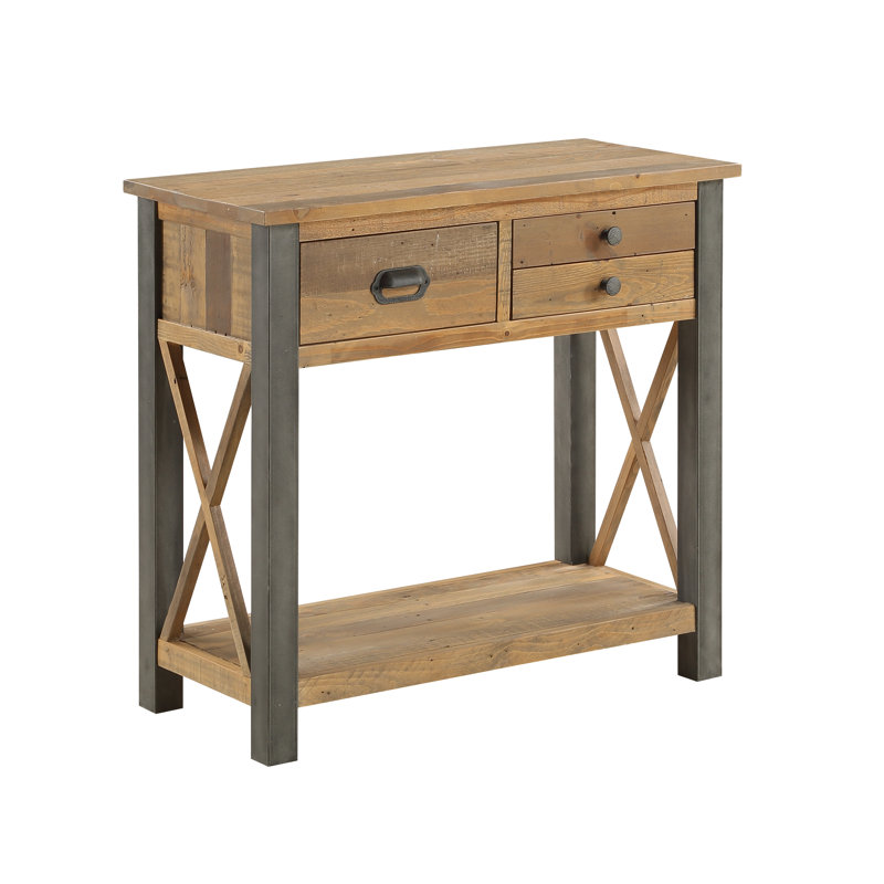 Callender 85cm Solid Wood Top Console Table
