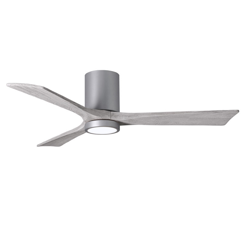 Irene LED Ceiling Fan, Brushed Nickel, Barn Wood Tone, 52"