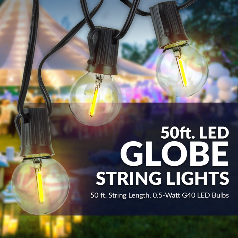 Guirlande de 50 lumières sphériques d'extérieur Agnon
