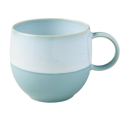 comme. par Villeroy & Boch - Grande tasse à café Perlemor Aqua en porcelaine de qualité supérieure, va au lave-vaisselle et au micro-ondes