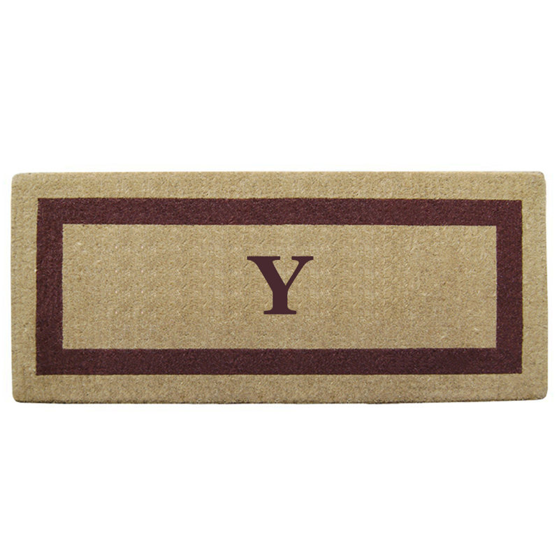Tapis de porte antidérapant pour l'extérieur, Brun, Y, L 30 po x L 48 po