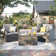 Ensemble de conversation en rotin pour 2 personnes avec coussins Mucklen