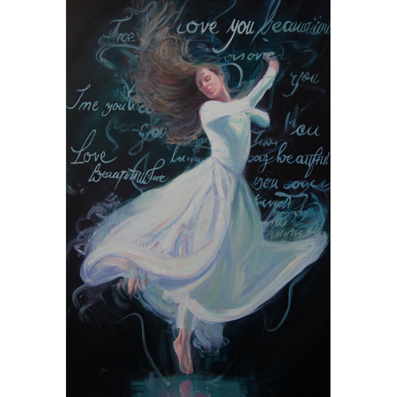 «Love in Motion», art mural sur toile tendue, L 30 po x H 40 po x P 1,5 po