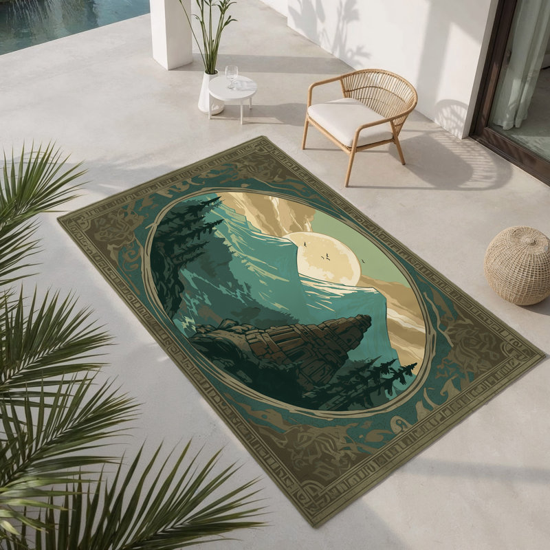 Tapis intérieur et extérieur Golden Relic, Rectangle 9' x 12'