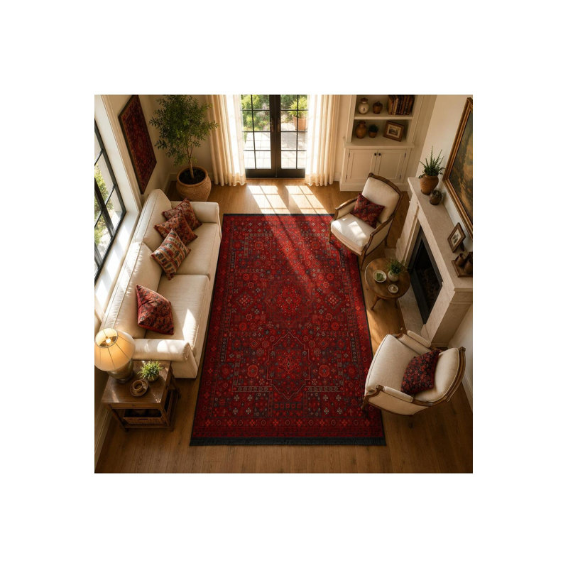 Tapis tissé à la main Mosso, 4'11" x 7'7"