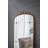 76" X 40" Lavish Full Length Mirror, Antique Gold Metal Floor Mirror For Living Room, Bedroom