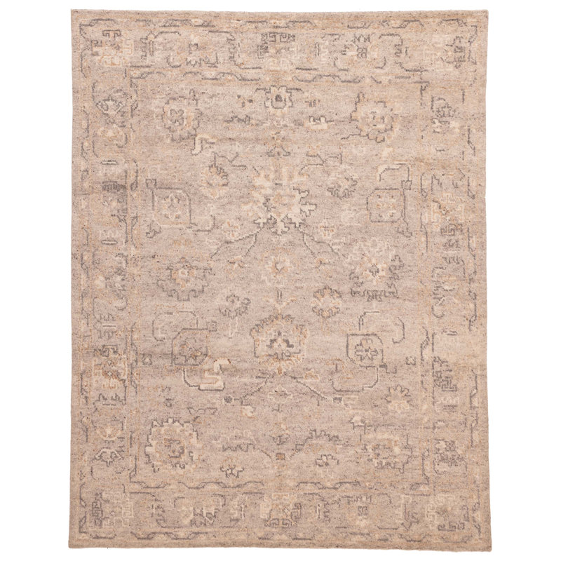 Tapis gris Kavya Oushak 7 pi 11 po x 9 pi 11 po