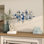 Blue Metal Geometric Overlapping Circle Home Wall Decor, 39" x 1" x 23"