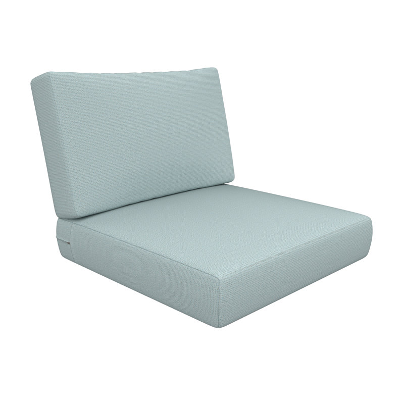 Amala Sunbrella® Outdoor Seat/Back Cushion, Sunbrella® Bliss Dew