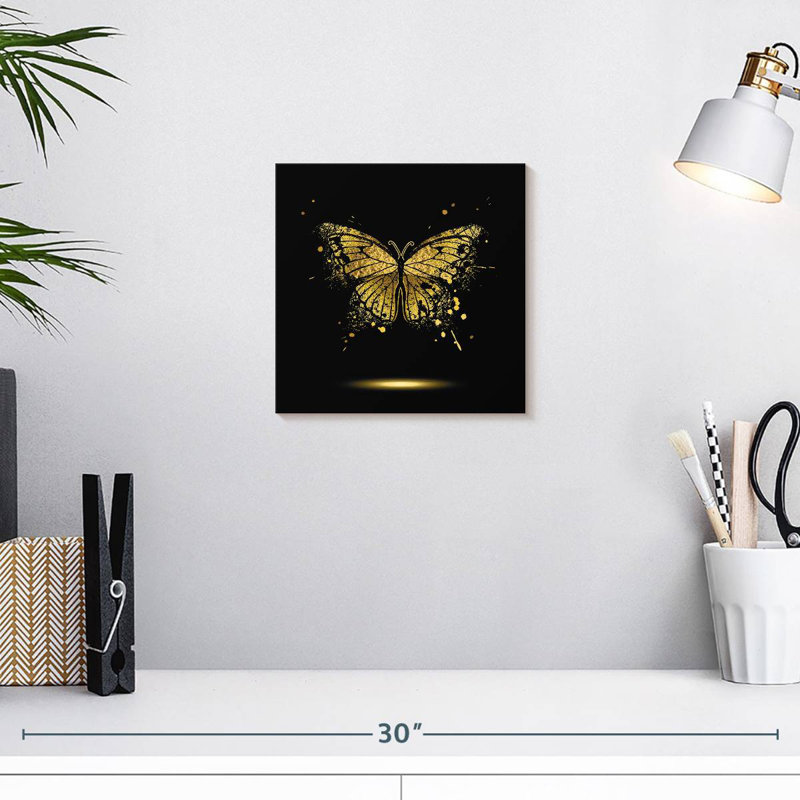 Papillon doré Brampt, H 10 po x l 10 po