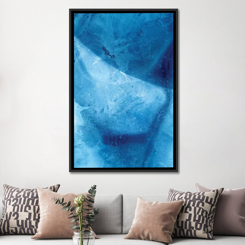 " Undercurrent IV " by Chariklia Zarris, 26" H x 18" W x 1.5" D, Black Framed Canvas, No Matte