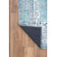 Tapis bleu sarcelle à motif tissé rétro-1878563563