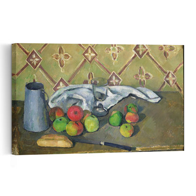 Fruits, serviette et pot à lait, vers 1879-1882. Estampe d'art mural abstrait contemporain.
