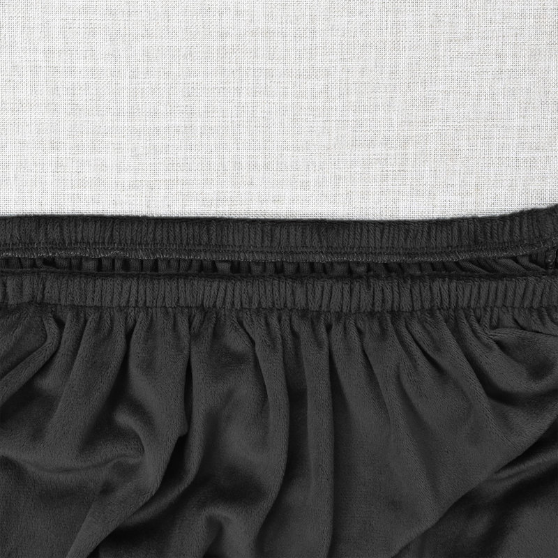 Housse pour canapé à quatre places, Mélange de polyester noir