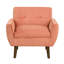 Siège contemporain orange, contenu à 100%, hauteur des pieds 8,5 po, poids de 47 lb, fauteuil de 1 pièce, pieds en bois massif, profondeur de siège de 22 po-216222000