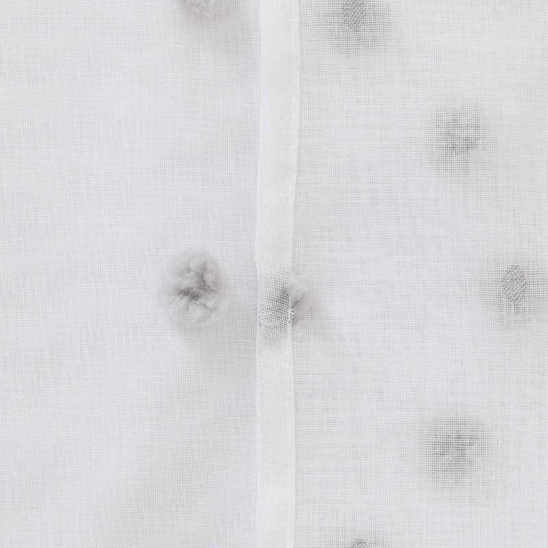 Coffeen Semi Sheer Curtain Pair, Grey