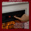 Chaufferette de foyer électrique 31 "avec manteau de cheminée - Chaufferette autoportante, télécommande, flamme à intensité variable et foyer à bûches, 1400W, cadre en panneau de particules