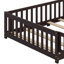 Lit de plancher avec clôture et porte, lit de plancher en bois d'hévéa avec barrières de sécurité-1149713539-1149713536