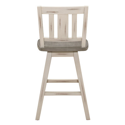 Ensemble de 2 chaises pivotantes à hauteur de comptoir Ati, à lattes