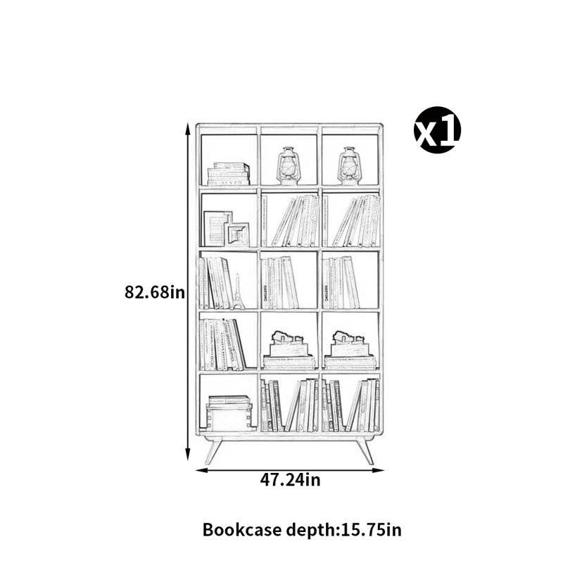 Bibliothèque de style nordique minimaliste