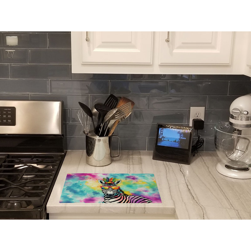 Hippie Animal Zebra Glass Cutting Board