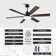 Barbaraann Industrial 60-Inch Large LED Ceiling Fan with Light Kit And Remote