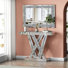 Rillamas 35.4" Modern Mirrored Console Table and Mirror Set Ultra‑Modern Contemporary Glam Stylish