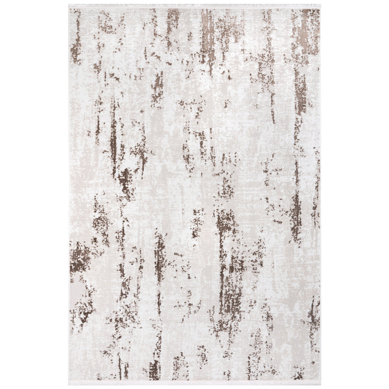 Rhuaridh Abstract Machine Made Indoor / Outdoor Area Rug, Rectangle 5'3" x 7'6"