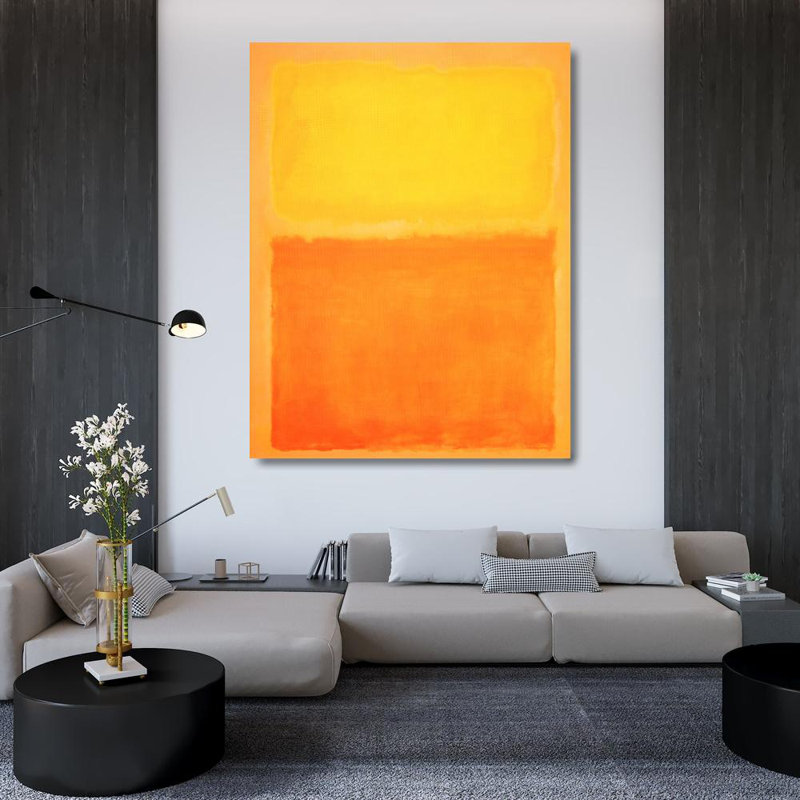 Untitled (Orange and Yellow), 1956, 47" H x 36" W