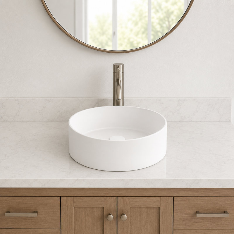 PeaceBay 15.75'' Solid Surface Bathroom Sink