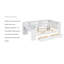Lit plateforme double pleine grandeur - Lit tapissier avec tablettes de rangement, tiroirs, station de charge, tête de lit à DEL et bureau intégré (capacité de 550 lb)-583475141-583475136
