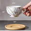 Stackable Coffee Mugs and Saucer with Metal Stand Set of 4-568219309