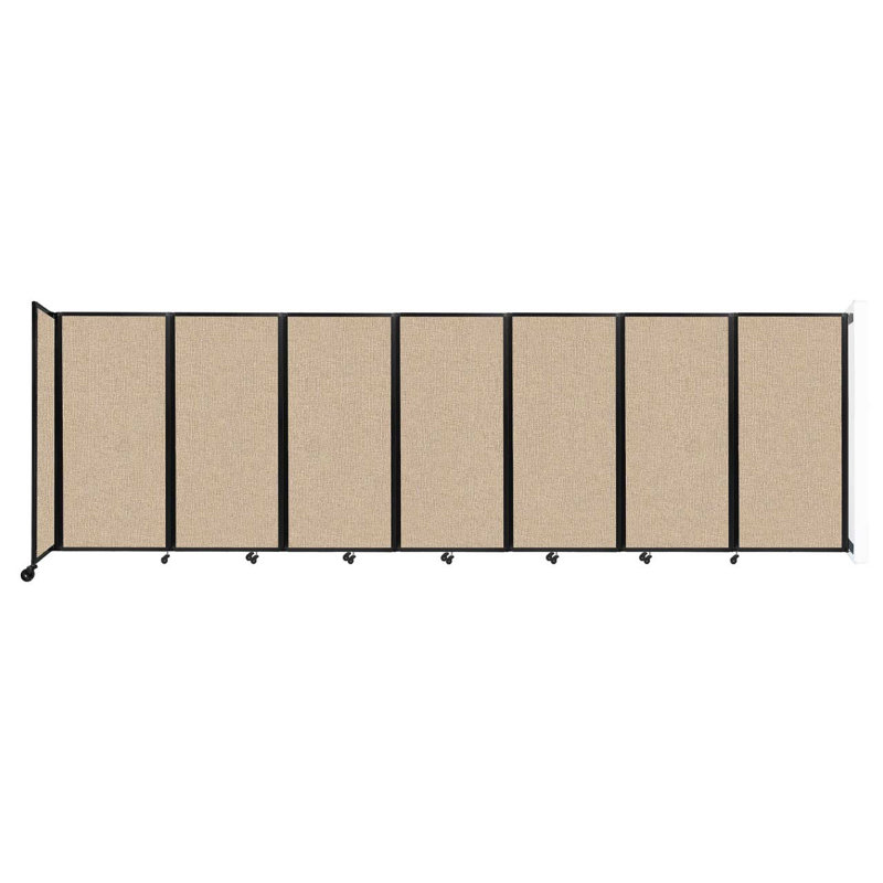11 - Cloison pliante à panneaux, Beige, 7, H 82 po x l 234 po x P 12 po