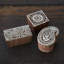 Three Assorted Design Wooden Printing Blocks