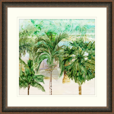 Island Palms 1 - Peinture avec cadre