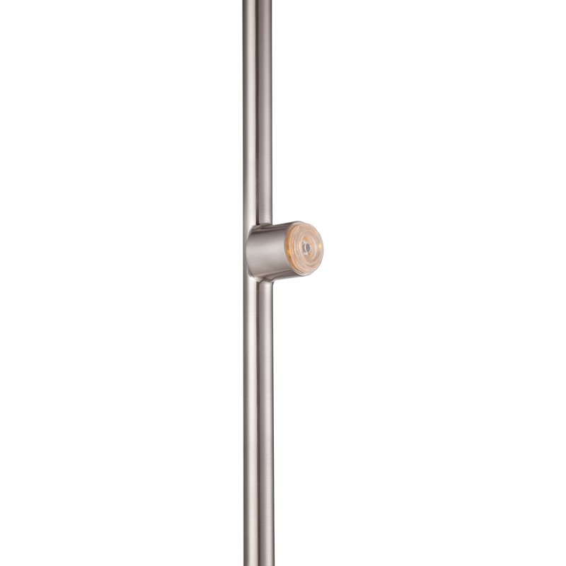 George's Reading Room Metal Arched Lamp, Brushed Nickel