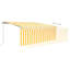 Dakota Fields 400cm W x 300cm D Fabric Cover Retractable Patio Awning-551321889-551321895