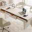 Bureau de travail en bois crème, 4 tiroirs-267010871