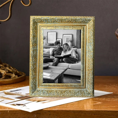 Cadre photo classique doré antique 1PC pour photos 5 po x 7 po