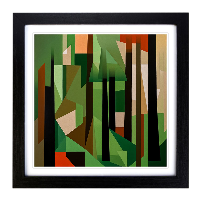 Single Picture Frame Print on Wood, Black