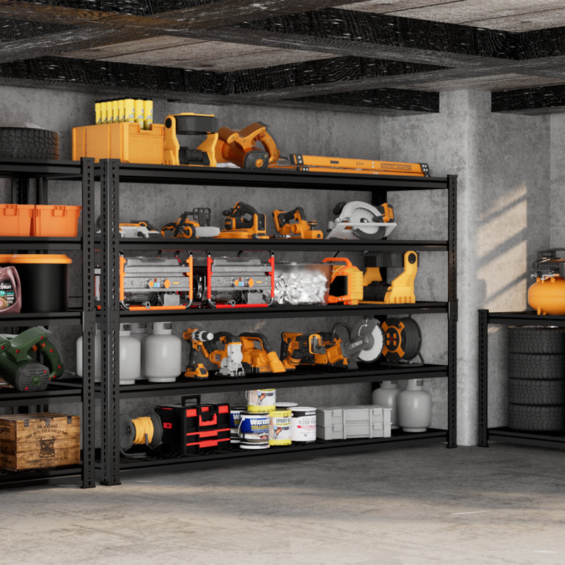 Rayonnage réglable en métal robuste Rikuto, H 78 po x l 55 po x P 24 po