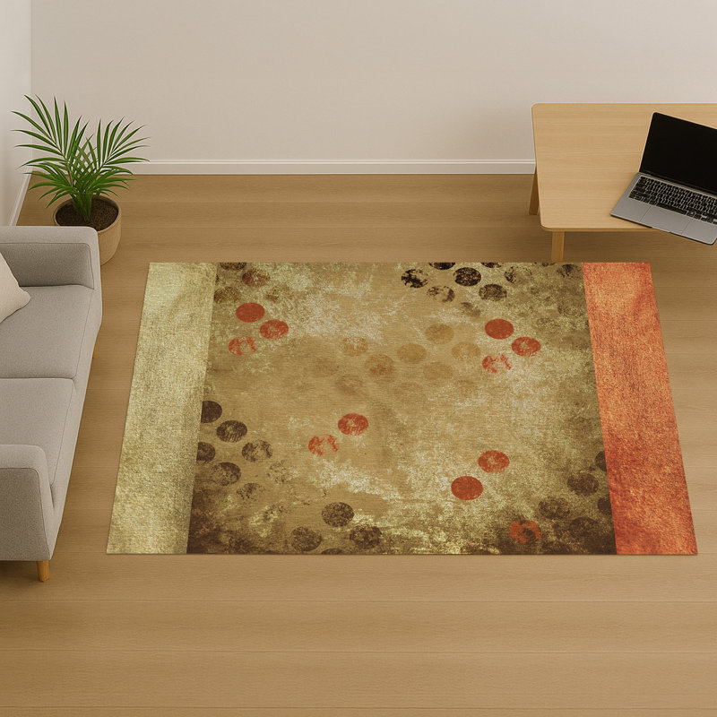 Geometric Area Rug, Runner 70 x 140 cm