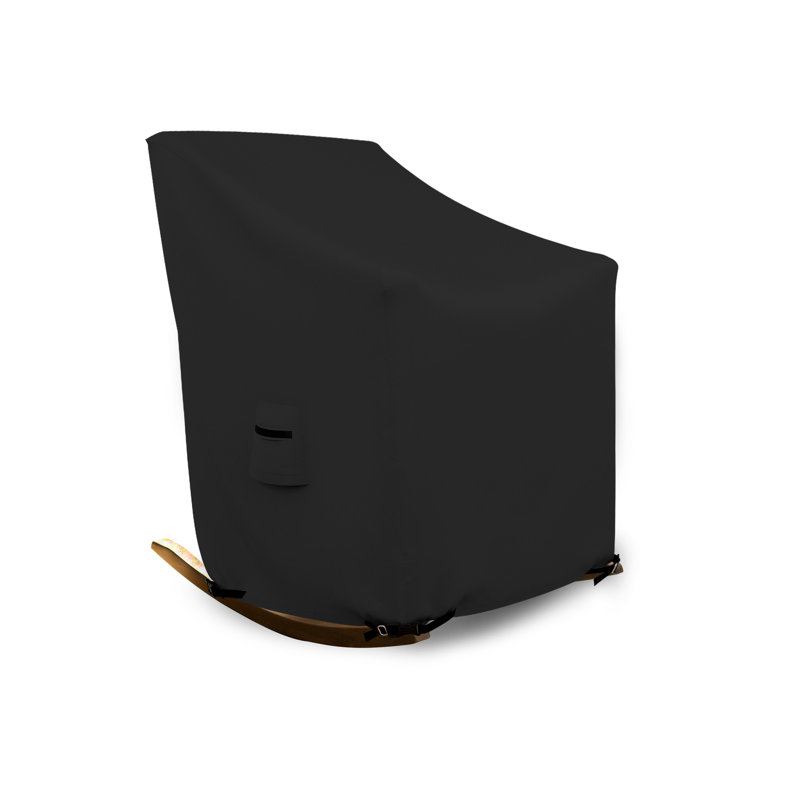 Heavy-Duty Outdoor Rocking Chair Cover, 18 OZ UV Resistant Patio Chair Cover for Oxing HDPE Outdoor Rocking Chair, Black