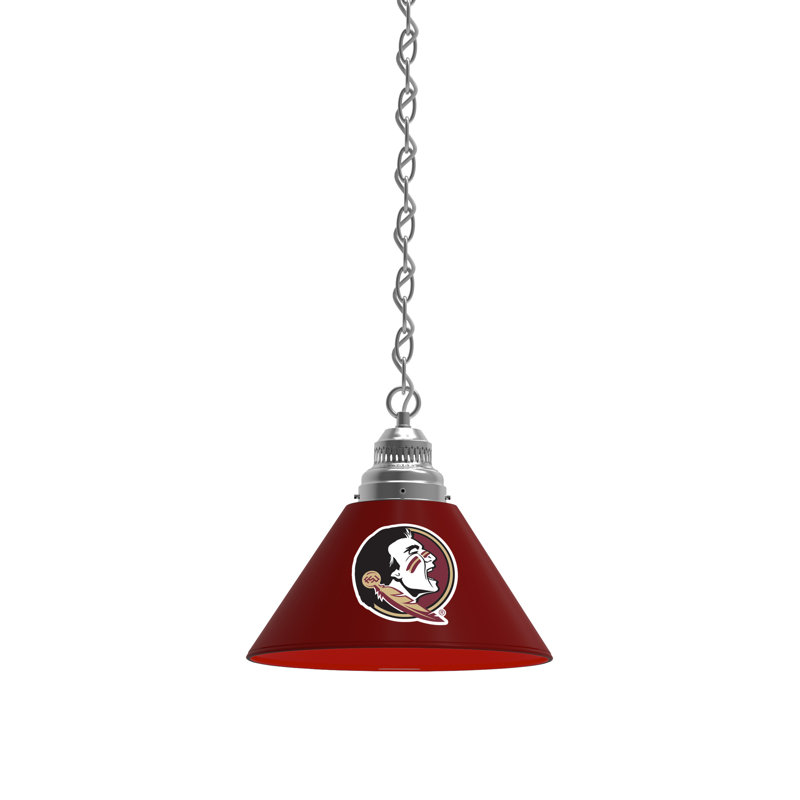 1 - Light Single Pendant, Chrome, Florida State Seminoles (Seminole Head Logo)