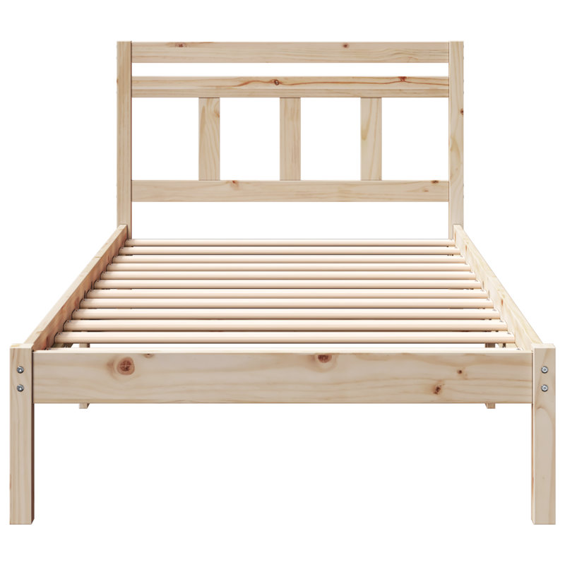 Solid Wood Bed, Single (3'), Natural