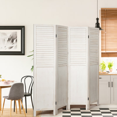 Waller 160cm W x 170cm H 4 - Panel Folding Room Divider