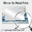 «Ocean Blue Delicate Floral Petals I», art mural miroir fleurs - imprimé sur métal-927719196