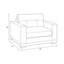 Chaise en tissu Mager, crème